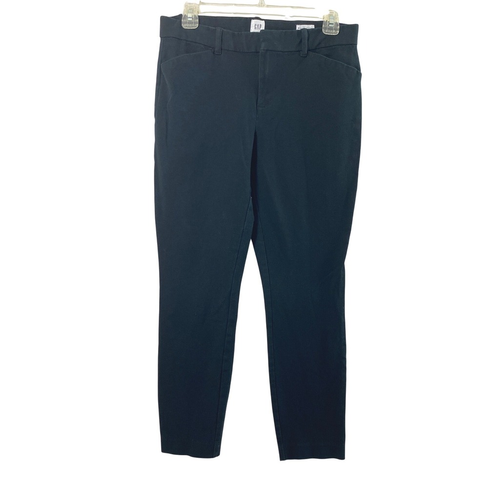 Gap Pants Women 8 Signature‎ Skinny Ankle Black Mid Rise Career Workwear Office